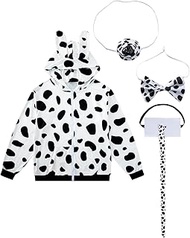 Men's Dalmatian Hooded Sweatshirt 101 Days Of School Costume Halloween Party Dress Up