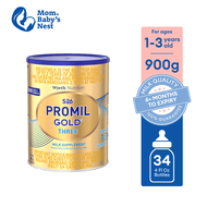 Wyeth® S-26 PROMIL GOLD® THREE Milk Supplement for Kids 1-3 Years Old, Can, 900g x 1
