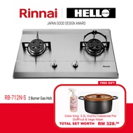 Rinnai 2-Burner Gas Hob Built In Gas Hob RB-712N-S