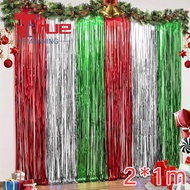 2 Meters Rain Silk Foil Curtain Decoration Sequin Wall Wedding Party Backdrop Foil Curtain Tinsel