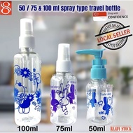 Wholesale Price (bundle of 6)50ml /75ml/ 100ml spray bottle / pump bottle / travel bottle