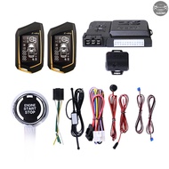 Car Anti-Theft Alarm Remote Starter System PKE Keyless Entry BT Remote Engine Starter Central Lock Kit 2-Way Vibration Alarm Support APP Control with 2 Remote Controller