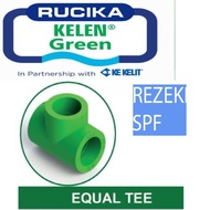 Rucika Kelen Green Equal Tee 40mm / T 11/4" inch 50mm 11/2" 63mm 2"