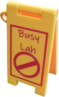 CHOPE! Pocket Signs – Compact Seat Savers & Busy Indicators with Keychain Funny signs [SINGAPORE]