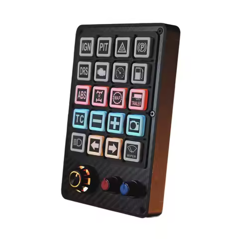 PC Simracing RGB Button Box Multi-function Center Control Box Instrument for EuroTruck Hub for Thrus