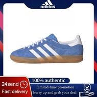Adidas Gazelle Indoor Low Top Board Shoes Non Slip Sneakers Unisex Blue White