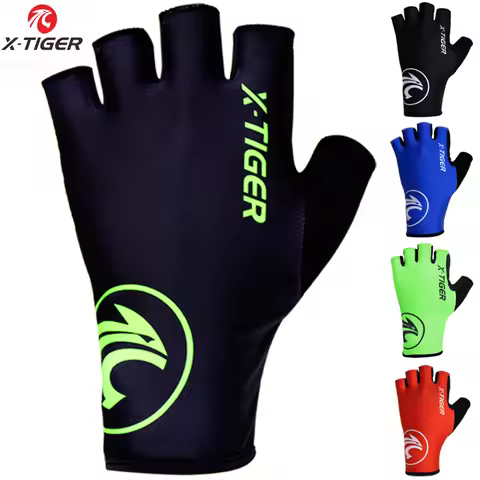 X-TIGER Cycling Bicycle Gloves Half Finger Anti-shock MTB Bike Glove Gym Gloves Breathable Anti-slip