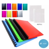 LINLAN Plastic Clearbook Refill Long Colored Clear Book, Documents Paper Organizer Folder