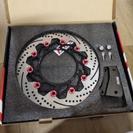 MERAH Yamaha xmax rpd tornado type floating Disc Plate, Red 298mm