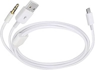 Micro USB-B Male to USB-A2.0 Male & 3.5mm Aux Standard Cable Audio Charging 2 in 1 Aux Cord Connecti