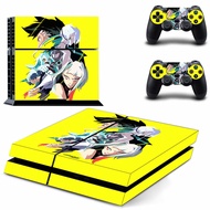 Cyberpunk Edgerunners Themed Skin Sticker Set For PS4/PS4 Slim/PS4 Pro Console And Controller Anime Playstation Stickers Decal 4 Colors Available