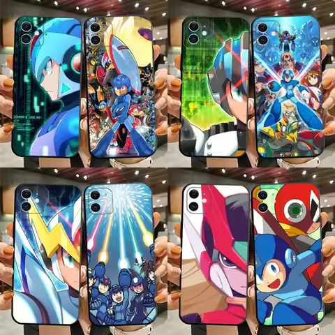 Game M-Megaman R-Rockman Phone Case For iPhone 15,14,13,12,11,Plus,Pro Max,XS,X,XR,SE,Mini,8,7 Soft 