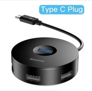 อะแดปเตอร์ Baseus Type C to HUB Adapter อะแด็ปเตอร์วงกลม HUB USB 3.0 USB C เสริมคอมพิวเตอร์