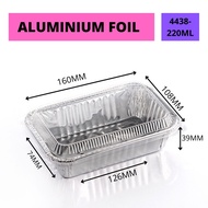 READY STOCK 5 PCS ALUMINIUM FOIL TRAY WITH LID 4438(RECTANGULAR) / BEKAS BUNGKUS