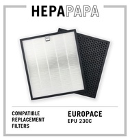 Europace EPU 230C Compatible Replacement Filters [HEPAPAPA]