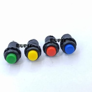 Round Push On Off Switch 2 Pin 12 mm @Plastic