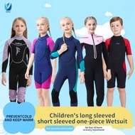 Children's 2mm 3mm Neoprene Wetsuit One-piece Long Sleeve Diving Suit Cold Proof Sunscreen Surfing S