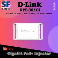D-Link 1-port Gigabit 802.3af PoE & 802.3at PoE+ Injector DPE-301GI