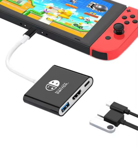 Portable Switch TV Dock Adapter Compatible OLED/Steam Deck Support SwitchTV Mode with HDMI2.0,Replac