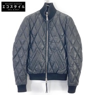 Dsquared Leather Quilted Diamond Quilted Down Jacket, Size 44 (Pre-owned)