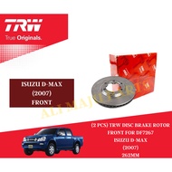(2 pcs) TRW Disc Brake Rotor Front for DF7267 Isuzu D-Max 2.5 (2007) 262mm