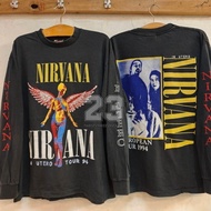 [23] NIRVANA IN UTERO TOUR 94 Bio Washed long Sleeve vintage shirt Rock Band