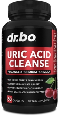Uric Acid Cleanse Support Supplement - Kidney Herbal Supplements Pills with Chanca Piedra, Celery & 