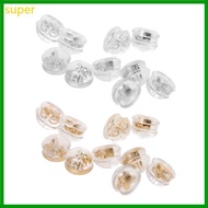 super Portable 10 Pcs Earring Backs Earring Stoppers 18K Gold Silicone  Clutch Earring Pad Mushroom 