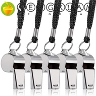 MENGXUAN Metal Whistle, Loud Professional Stainless Steel Whistles, Team Sport With Rope Strong Wear Resistant Referee Whistles Party