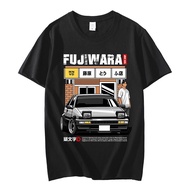 Anime Initial Drift 86 Fujiwara Takumi 34 Skyline Racing Graphic Cotton T-Shirt