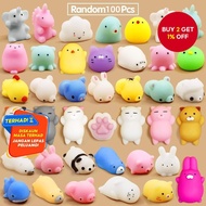 100 Pcs Kids Antistress Ball Squeeze Toys, Party Favors for Birthday, Slime & Squishy Toys Stress Re