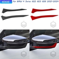 For BMW 4 Series G22 G23 G26 2021-2024 Carbon Fiber Rearview Mirror Decoration Strip Decal Auto Deco