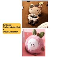 [Bundle Deal] Chagee Hello Kitty Plush Keychain + Chagee Lychee Soft Toy Charm