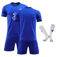 Adults Kids Football Kits Soccer Set 2022 Chelsea F.C. Champions League Home Football Jersey Hazards