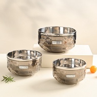 Hongjunda 316L Stainless Steel Bowl Household Double-Layer Anti-Scalding Eating Bowl Light Luxury Bo