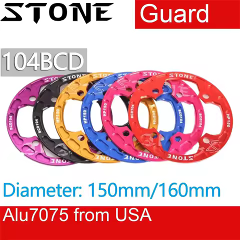 Stone 104BCD Chainring Guard Bash Bicycle Crank Protector 150/160mm 30/32/34/36T XC/AM/FR/DH Chainwh