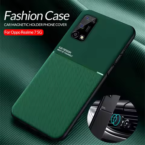 For Realme 7 Pro Case Car Magnetic Holder Phone Cover For Oppo Realme 7 Pro OPPO Realme 7 Pro Silico