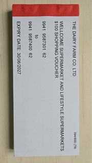Wellcome $100 Shopping Voucher