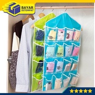 Storage Bag Gantung 16 Kantong Hanger Organizer Underwear Pouch (WN67)
