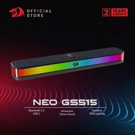 Redragon GS515 Wired + BT RGB Desktop Soundbar, 2.0 Channel Stereo Computer Speakers for Desktop wit