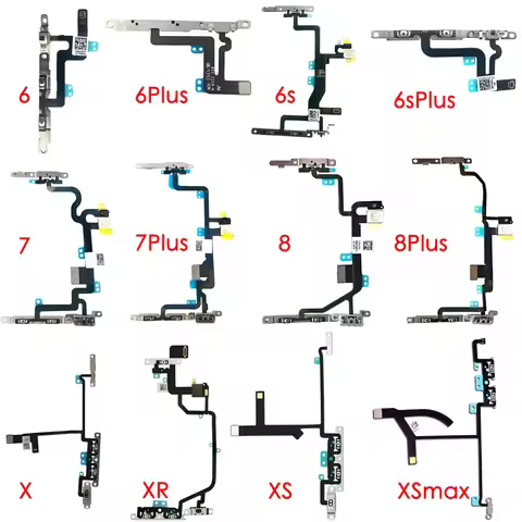 Volume Button Silent Switch Flex Cable For iPhone 6 6P 6s 7 7P 8 Plus X XR XS Xs Max Replacement Wit