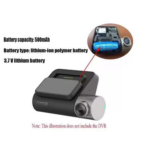 3.7V 500mAh HMC1450 Li-ion Battery for 70mai Smart Dash Cam Pro A500S A800S Midrive D02 Replacement 