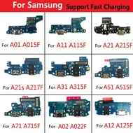 USB Charger Dock Connector บอร์ดชาร์จพอร์ต Flex IC Fast Charging สำหรับ Samsung A11 A12 A31 A51 A71 A21 A21S A01 A105F A02