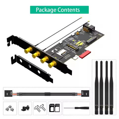 For M.2 Key A/Key E/Key A+E Wifi Card PCIe X1 Adpater for Key B 3042 3G/4G & WiFi Card Support NANO/