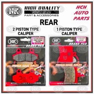 DISC BRAKE PAD (REAR) - NAZA/ HYOSUNG - BLADE 250R/ GT 250R/ CRUISE 250 - SINGLE (1) & TWIN (2) PIST