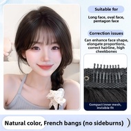 XIAOQI | Lightweight Real Hair Top Patch Bangs Fake Fringe