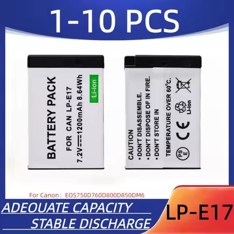 LP-E17 digital camera battery 1200mAh LP-E17 rechargeable battery, suitable for Canon EOS 750D 760D 