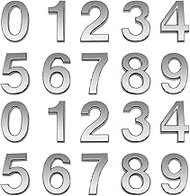 Pack of 20, Self-Adhesive Silver Waterproof Mailbox Numbers 0-9, lyfLux Mailbox Numbers for Outside,