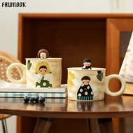 Cute Ceramic Mug With Lid Ceramic Coffee Cup Couple Mug