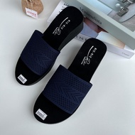 WEDGES IMPORT KAIN RAJUT MODEL SLOP TERBARU SANDAL WANITA KEKINIAN